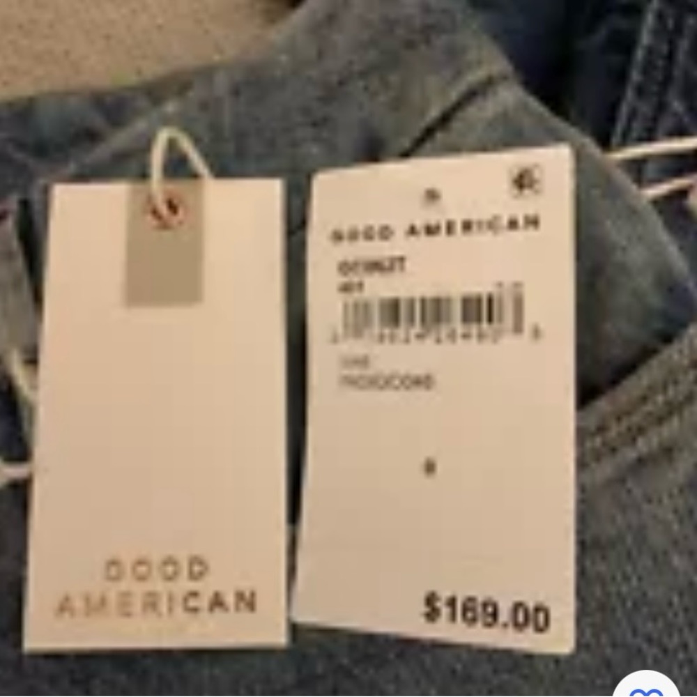 Good American Good Classic Women’s Distressed Hi Rise Indigo Jeans 0/25 - Picture 5 of 7